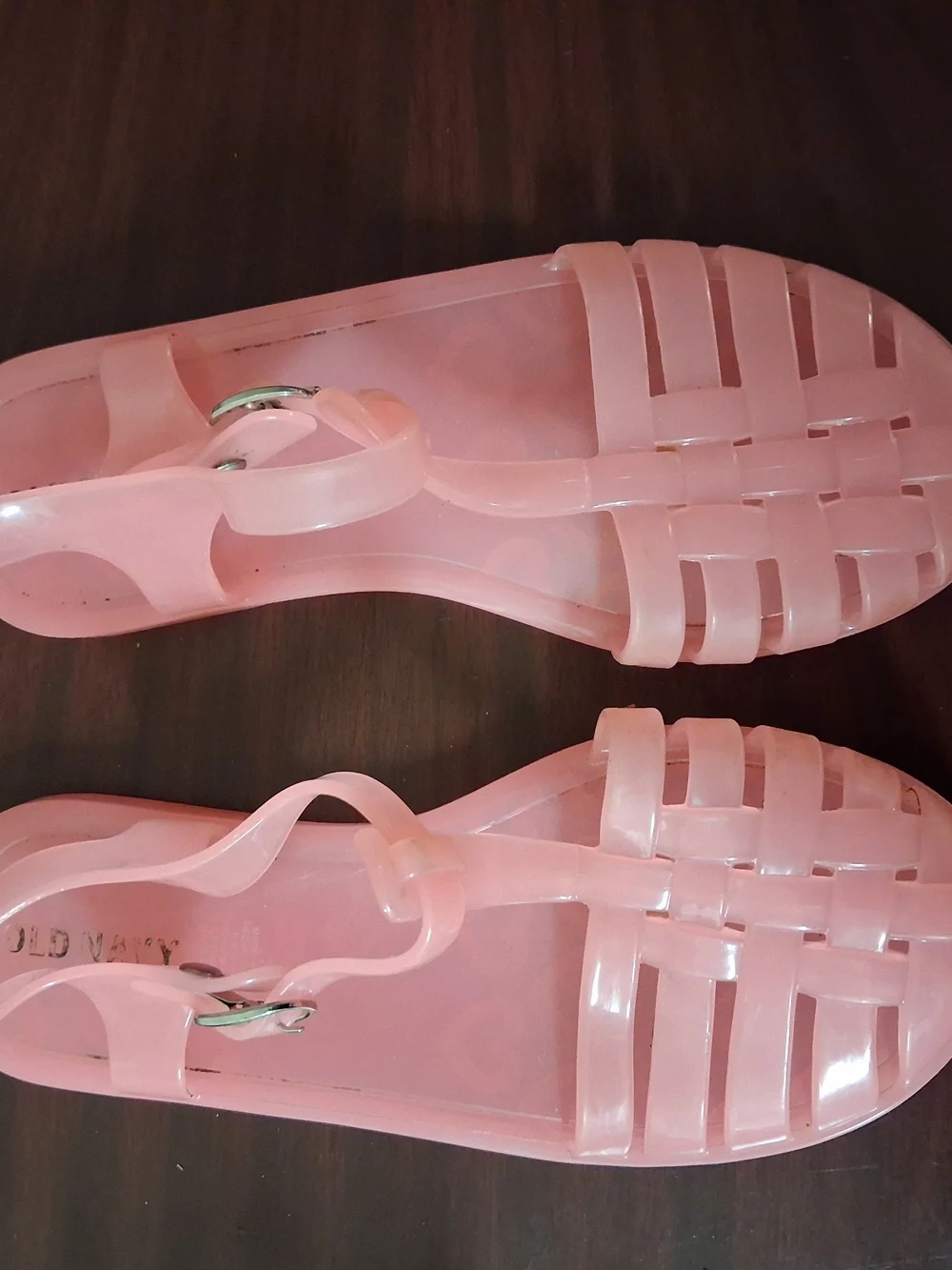 Old Navy Pink Jelly Girls' Strappy Sandals
